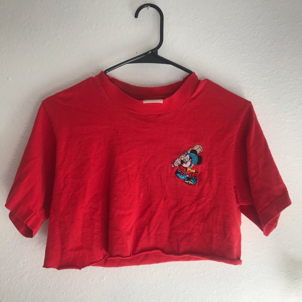 Vintage Mickey Mouse crop T